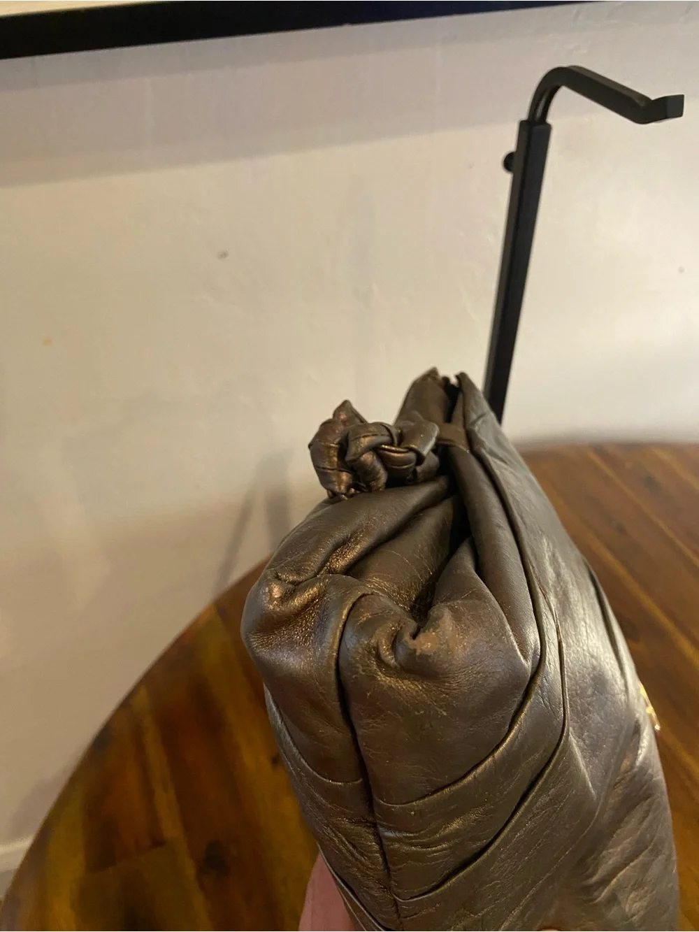 Gucci Hysteria Metallic Bronze Leather Wristlet Clutch